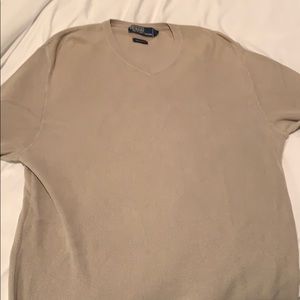 Polo cotton v-neck sweater